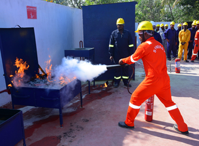 Students receiving hands-on ship training in Pondicherry